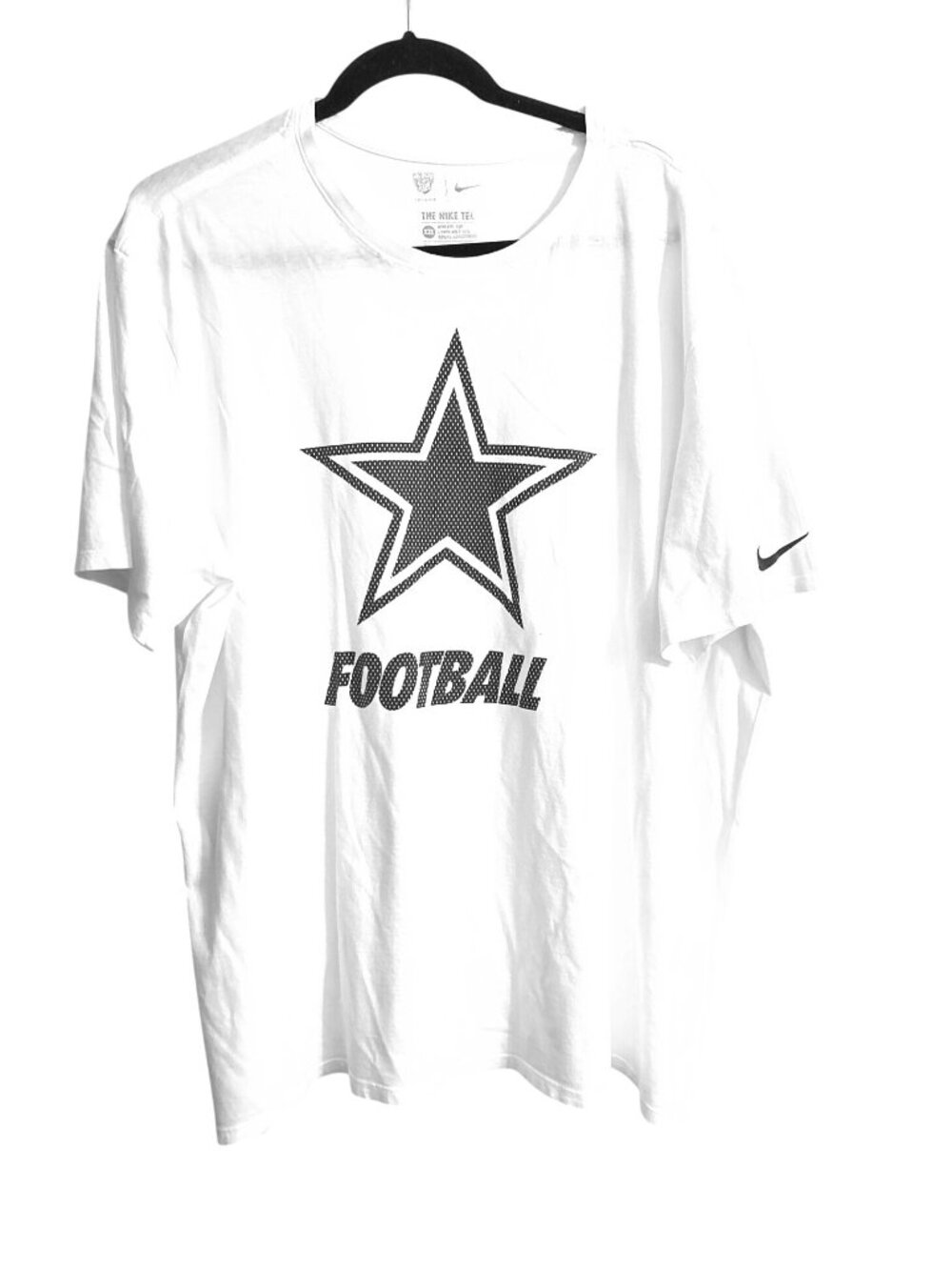 Cowboys Nike Dri-Fit XXL Mens T-Shirt White Cotton